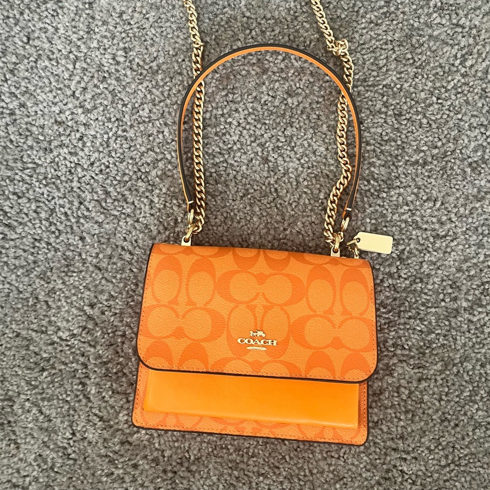 Coach mini klare bag orange